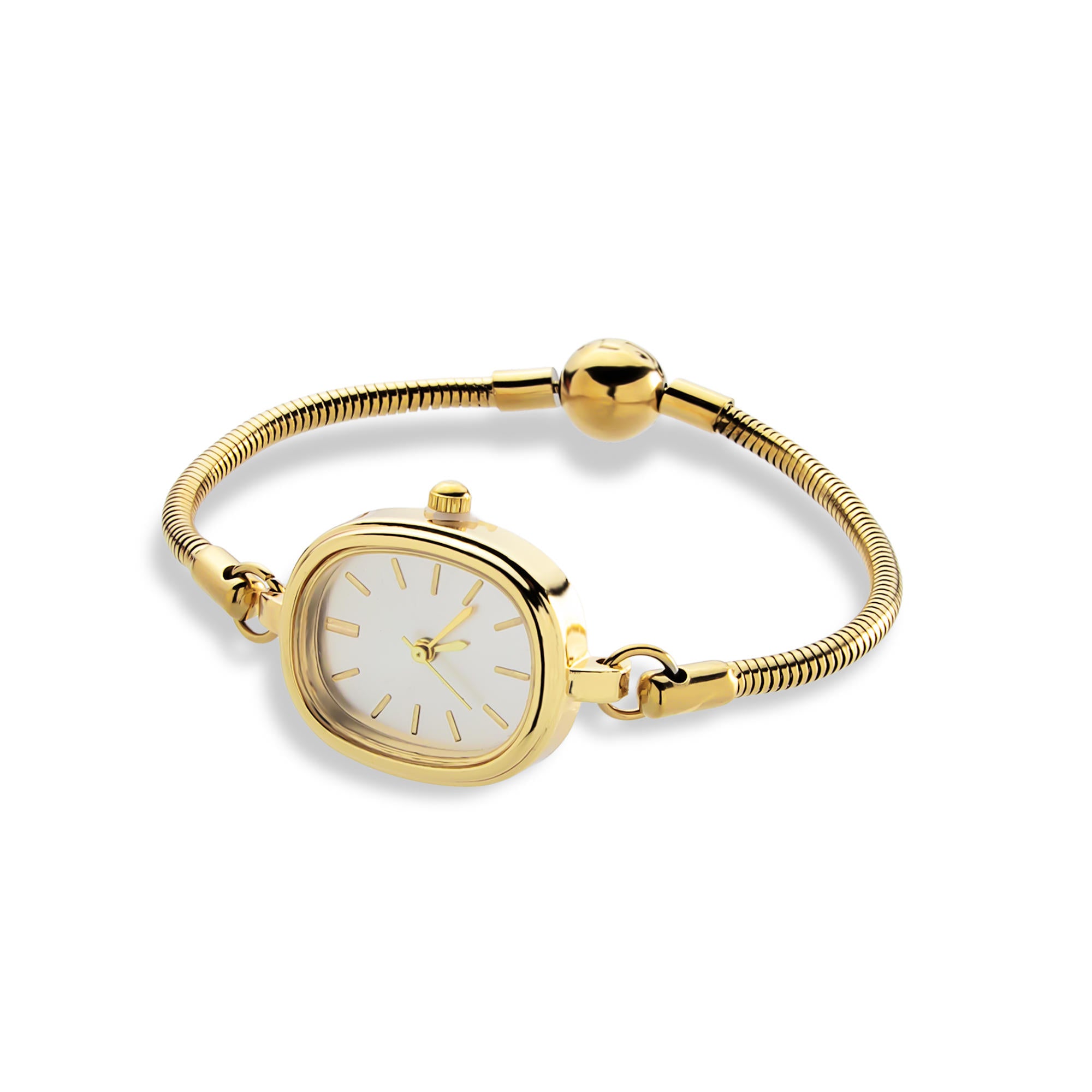 Reloj cola de raton caratula ovalada broche de bola 18cm