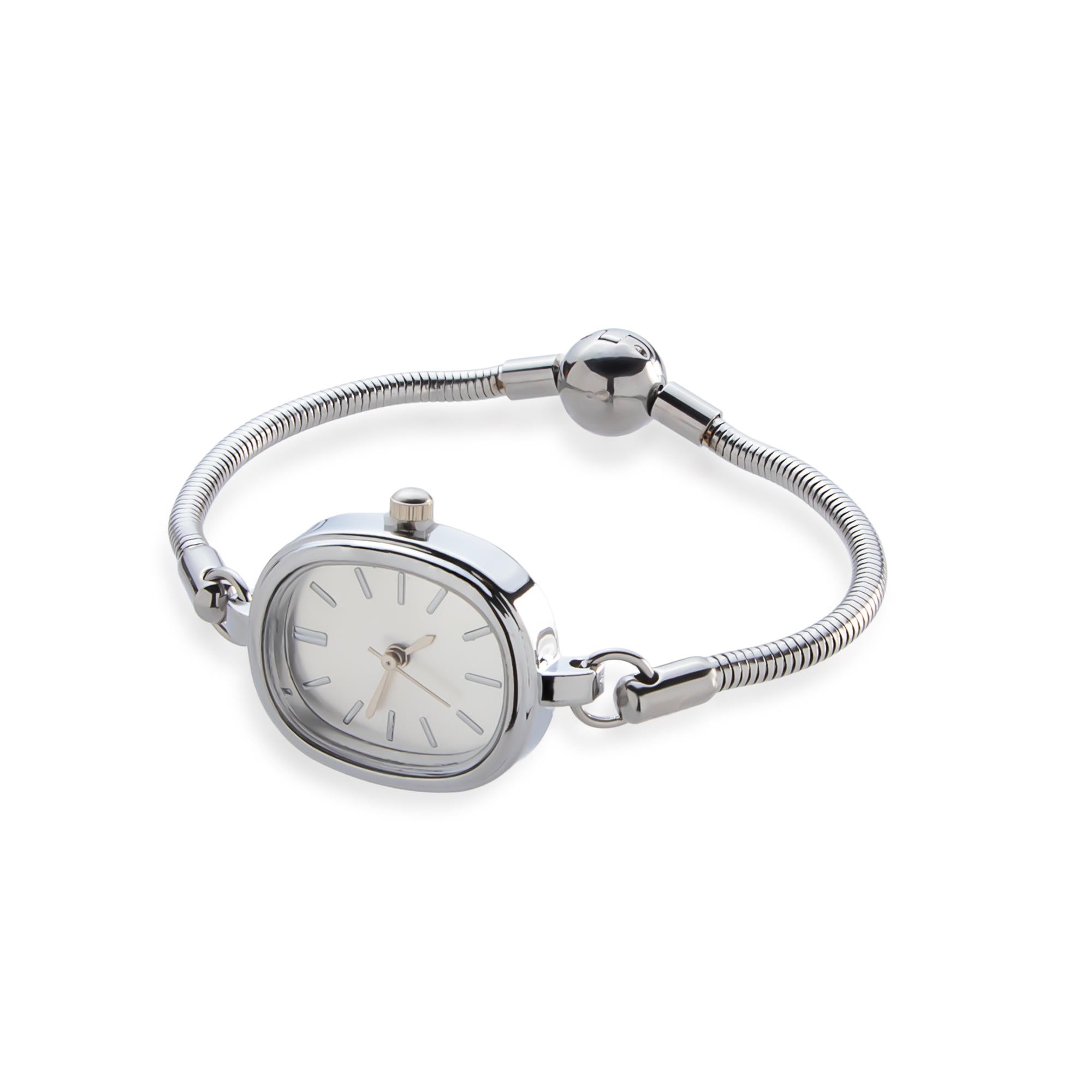 Reloj cola de raton caratula ovalada broche de bola 18cm