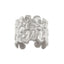 Anillo Ajustable de Flores Texturizadas 17MM PLATEADO