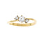 Solitario con triple cristal 6mm