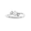 Solitario con triple cristal 6mm