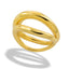 Anillo doble ondas gruesas 12mm
