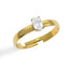 Anillo solitario ajustable con cristal oval DORADO