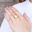 Anillo ajustable irregular con picos 20mm