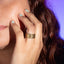 Anillo ajustable rombos y cristales 10mm