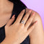 Anillo ajustable de doble gota con cristal 16mm