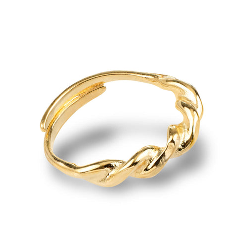 Anillo ajustable entrelazado 4mm