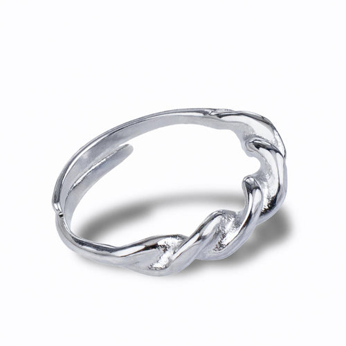 Anillo ajustable entrelazado 4mm