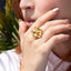 Anillo ajustable de flor 22mm