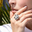 Anillo ajustable de flor 22mm