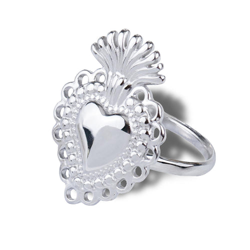 Anillo ajustable sagrado corazon 23mm