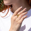 Anillo ajustable ancho con flor 3d 13mm