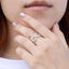 Anillo ajustable con siluetas de corazon 15mm