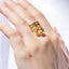 Anillo ancho ajustable colgante de cerezas 11mm
