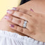 Anillo ajustable de caracoles y cristal 8mm