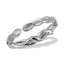 Anillo ajustable de serpientes entrelazadas 3mm