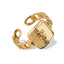 Anillo ajustable eslabones tipo cadena con serpiente 11mm
