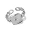 Anillo ajustable eslabones tipo cadena con serpiente 11mm