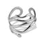 Anillo ajustable de serpientes entrelazadas 20mm