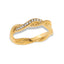 Anillo entrelazado con circonias 4mm