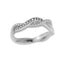Anillo entrelazado con circonias 4mm