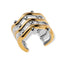 Anillo ajustable lineas onduladas y esferas entrelazadas 17mm
