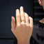 Anillo ajustable en espiral con circonias 12mm