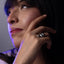 Anillo chunky triple gota lisa 22mm