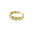 Anillo ajustable de medias esferas consecutivas 6mm