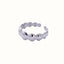 Anillo ajustable de medias esferas consecutivas 6mm