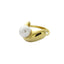 Anillo ajustable en forma de v con perla 11mm
