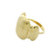 Anillo ajustable rectangular ondulado acanalado 20mm