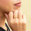 Anillo ajustable estilo bambu 2mm
