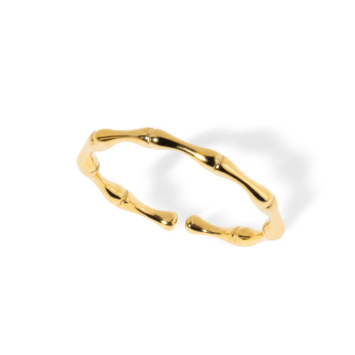 Anillo ajustable estilo bambu 2mm