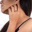 Anillo ajustable liso con aro colgante 2mm