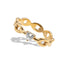 Anillo de eslabones con cristal de corazon 5mm