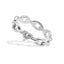 Anillo de eslabones con cristal de corazon 5mm