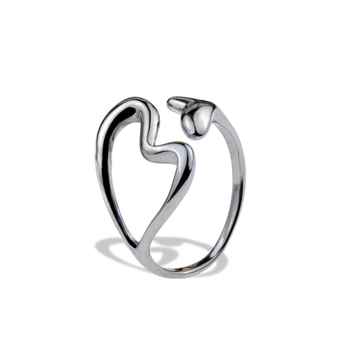 Anillo ajustable de corazones encontrados 17mm