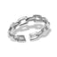 Anillo ajustable eslabones rectangulares 4mm