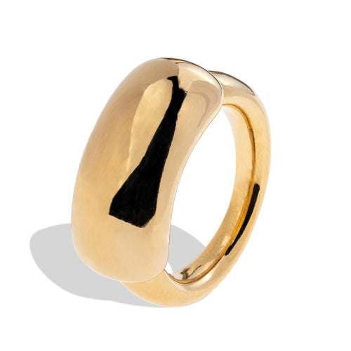 Anillo chunky con barra rectangular lisa 12mm