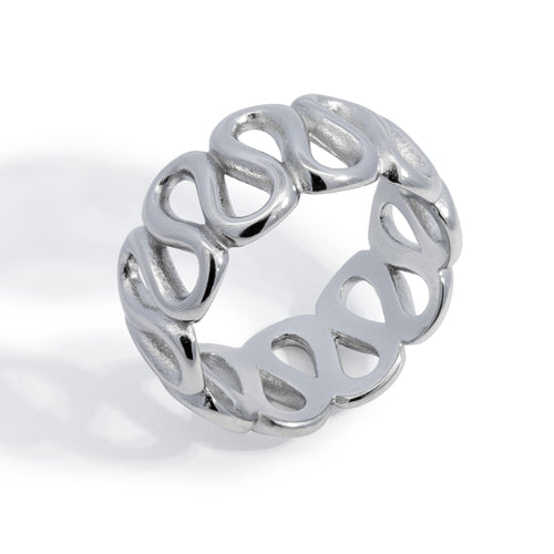 Anillo de ondas infinitas 9mm