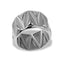 Anillo de triangulos en relieve 14mm