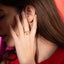 Anillo ajustable con silueta de estrella 20mm