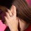 Anillo ajustable con silueta de estrella 20mm