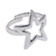 Anillo ajustable con silueta de estrella 20mm