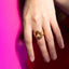 Anillo ajustable de circulos martillados 18mm