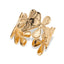 Anillo ajustable de flores texturizadas 16mm