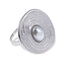 Anillo ajustable circular con espiral y perla ovalada 22mm