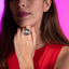 Anillo ajustable circular con espiral y perla ovalada 22mm