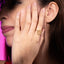 Anillo ajustable con trebol de la suerte 9mm